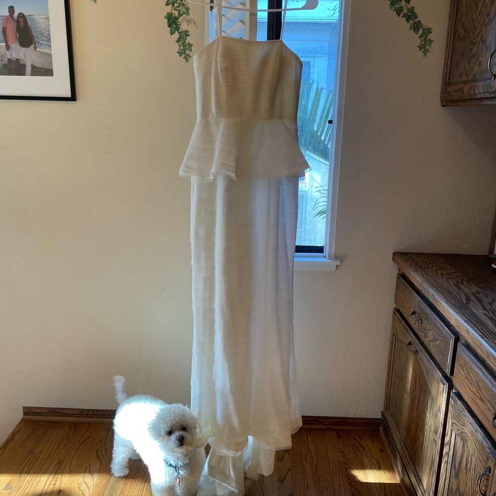 Adrianna Papell : beautiful size 6 white dress (perfect for a bride)